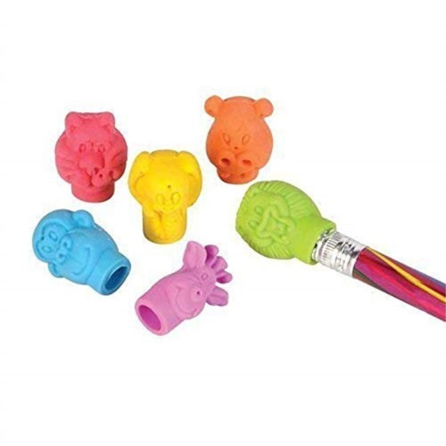144 (1 gross) neon zoo animal pencil top erasers new party favors