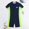thumbnail image 4 of Tiijoy Boys Short Sleeve Rash Guard Surfing Suit One-Piece Swimsuit Swimwear, Sizes 7-12, 4 of 7