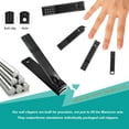 thumbnail image 6 of Rongsi Nail Clippers Set, 26 Piece Manicure Set & Pedicure Kit, Stainless Steel Fingernail & Toenail Clipper Cutters, Professional Nail Care Tools with Luxurious Travel Case for Men and Women, Black, 6 of 9
