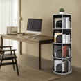 4 Tier Rotating Bookshelf Tower 360 Display Floor Standing Bookcase