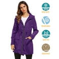 thumbnail image 2 of Chubasquero LOMON ligero e impermeable para mujer, color morado XL, 2 of 6