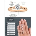 thumbnail image 5 of ALLORYA 0.50 Carat Round Lab Grown White Diamond Solitaire Intertwined Strands Engagement Ring for Women in 18K Solid Rose Gold, Size 5.5, 5 of 6