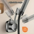 thumbnail image 4 of ABPETE Suction Cup Shower Head Holder - Angle Adjustable Spring Arm, Flexible Wall Mount Shower Hose Holder, Removable Hand Held Shower Bracket with Vacuum Lock & Bonus Hook for Bathroom, Kitchen, 4 of 10