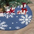 thumbnail image 3 of FMSHPON Happy Xmas Christmas Snowflake Xmas Christmas Tree Skirt Stand Mat for Holiday Party Decoration Indoor Outdoor 48 inches, 3 of 3