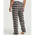 thumbnail image 3 of Real Essentials 3 Pack: Men's Pajama Pants - Knit Cotton Flannel Plaid Lounge Bottoms- Button Fly (Available In Big & Tall), 3 of 7