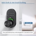 thumbnail image 3 of Cerradura de perilla de puerta inteligente con teclado, cerradura digital de entrada sin llave Yamiry con manija, perilla de código electrónico para puerta principal, fácil instalación, 3 of 5