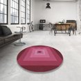 thumbnail image 3 of Ahgly Company Indoor Square Patterned Dark Pink Novelty Area Rugs, 7' Square, 3 of 6