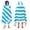 Cabana Stripe - Aqua-1 Pack - 35x84 Hooded, variant on Hooded Beach Towel Cabana Stripe - Aqua 1 Pack - 35x84 Hooded Oversized Adult Use