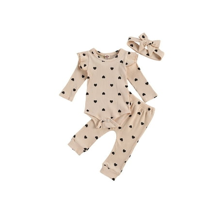 

Qiylii Baby s 3 PCS Suits Long Sleeve Top+Long Pants+Hairband 0-24 Months