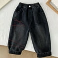 thumbnail image 6 of Bnwani Boys Jegging Jean Jeans Pocket Jeans Elastic Denim Solid Pants Black 100, 6 of 6