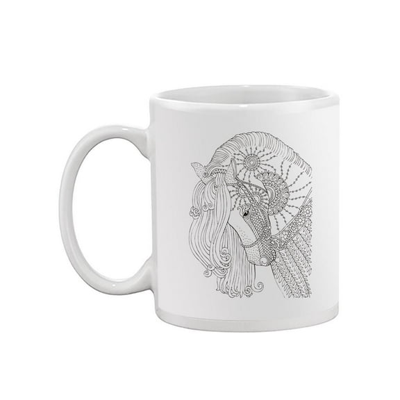 Horse In Zentangle Style Mug - Image by Shutterstock