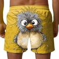 thumbnail image 5 of BRGZLK Mens Beach Shorts Summer Drawstring Waist Funny Cute Animal Expression Printing Summer Swim Trunks Novelty Beachwear Sports Vacation Shorts with Pockets, 5 of 6
