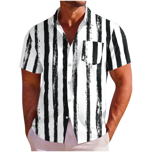 Mens Hawaiian Shirt Short Sleeve Dress Shirts for Men Button Down Cotton Floral Shirts Casual Tropical Beach Summer Shirts White XL