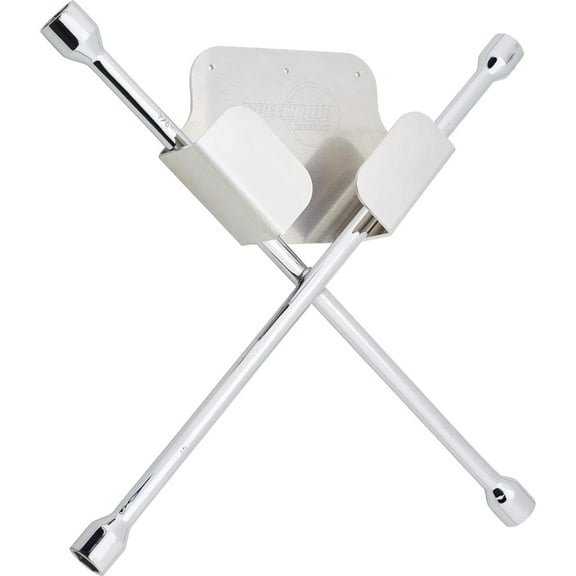 Speedway Motors Aluminum 4-Way Lug Nut Wrench Holder Bracket, Wall or Toolbox Mount Storage for Universal Lug Wrench Designs, Laser-Cut .125-Inch Aluminum with Three Mounting Holes
