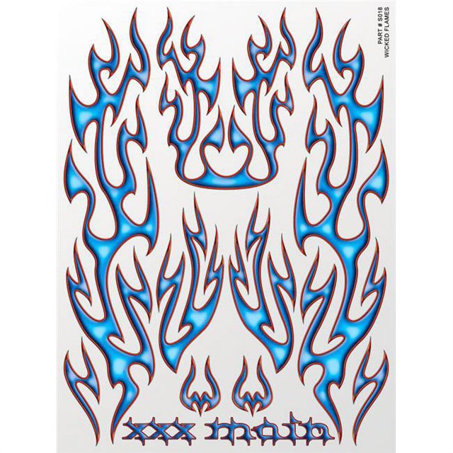 XXX Main Racing XXXS018 Wicked Flames Sticker Sheet