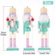 thumbnail image 3 of Adornos navideños de soldado Cascanueces, artesanía de madera colorida, figuras de marionetas de Cascanueces, decoraciones navideñas para el hogar, 25cm（4PCS 25CM, 3 of 5