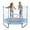 60" Blue, variant on KFFKFF 60" Children's Trampoline, 5FT Trampoline for Indoor and Outdoor Use, Compact Trampoline for Toddlers with Protective Netting and Basketball Hoop
