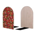 thumbnail image 2 of Susaid X-mas and New Year Print Wooden Bookends Decorative Book Ends for Shelves Heavy Books Holder Organizer Non-Slip Desk Book End for Kids Room Office School 1 Pairs, 2 of 8