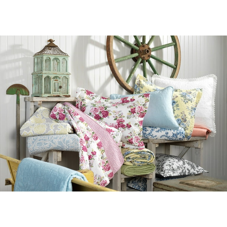 Laura Ashley Linley Reversible Cotton Quilt Set, Full/Queen