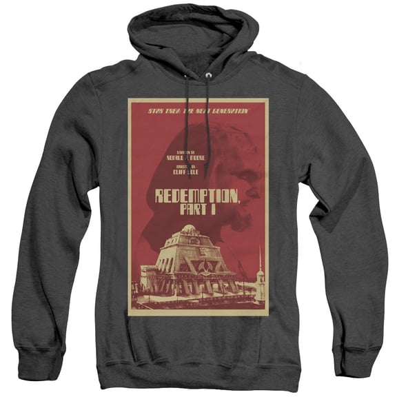 Star Trek Tng Season 4 Episode 26 Adult Heather Hoodie Sweatshirt Black