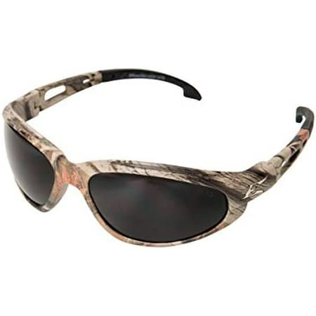 

Edge SW116CF Dakura Wrap-Around Safety Glasses Anti-Scratch Non-Slip UV 400 Military Grade ANSI/ISEA & MCEPS Compliant 5.04 Wide Forest Camo Frame/Smoke Lens