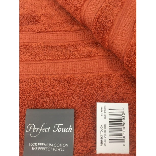 Perfect Touch Bath Towel / Sheet, Terracotta, 35X66 (set of 2