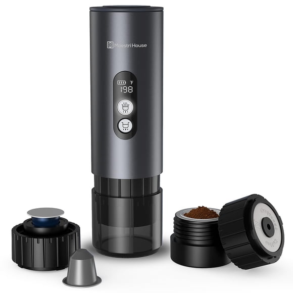 Maestri House 150W Espresso Maker with 2-3 Min Fast Self-Heating, Portable Travel Espresso Coffee Machine with Small Tea Cup Also Holder for NS Capsu