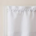 thumbnail image 2 of Martine Microfiber Semi-Sheer Rod Pocket Kitchen Curtain Valance and Tiers Set, 54" x 36", White, 2 of 6