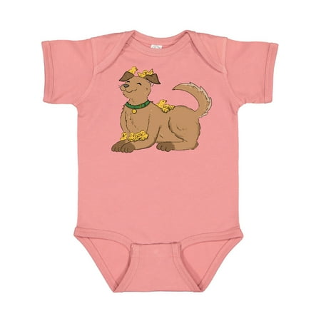 

Inktastic Cute Brown Dog with Easter Chicks Gift Baby Boy or Baby Girl Bodysuit