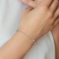 thumbnail image 6 of 14k White Gold Bracelet with station Rolo Women's Diamond Round 1.2 mm 7 in True Origin 3/8 carat Lab Grown VS/SI D E F, 6 of 8