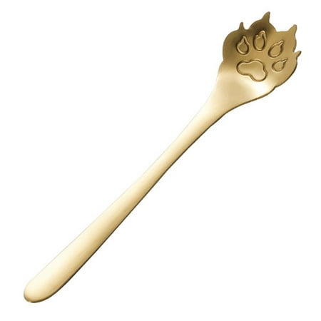 

Naturegr Durable Cute Dog Paw Stainless Steel Long Handle Ice Cream Dessert Coffee Spoon Flatware