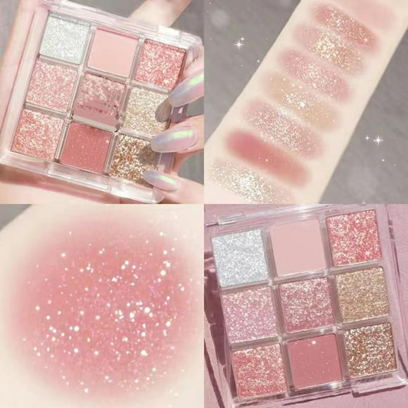 Kit de fard à paupières, palette de maquillage des yeux soyeux texture mate 9 couleurs pour les datations pour les femmes