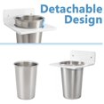thumbnail image 3 of Organizador de herramientas para el cabello, soporte de pared, AVMDOM, con 3 tazas, blanco, 3 of 8