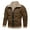 40 Khaki, variant on guisaled Suede Jacket Men Zipper Lapel Collar Sherpa Lined Jackets Winter Warm Thicken Fleece Jacket Military Tactical Jacket s