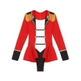 thumbnail image 3 of TiaoBug Womens Circus Ringmaster Costume Long Sleeve Bodysuit Tassel Tailcoat Halloween Cosplay Fancy Dress Red L, 3 of 7
