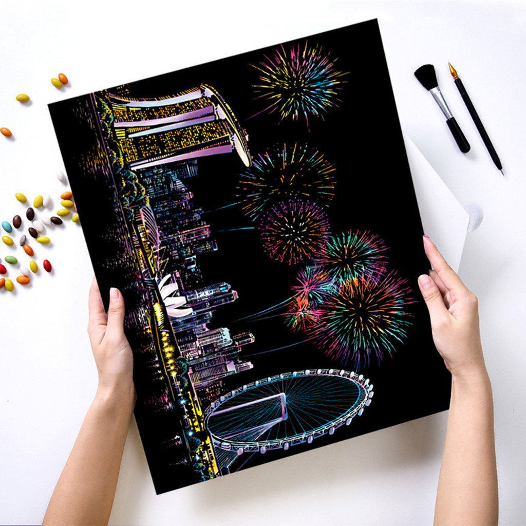 Gold Color Scratch It Scratch Art Teen Adult Scratch Card Magic