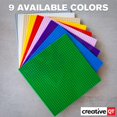 thumbnail image 4 of Creative QT MakerBase, Blue, 4 Pack, 10”x10” Peel-and-Stick Toy Building Blocks Stackable Baseplates, Bases for Play Tables, Walls, and More, Compatible with All Major Brick Brands, 4 of 5