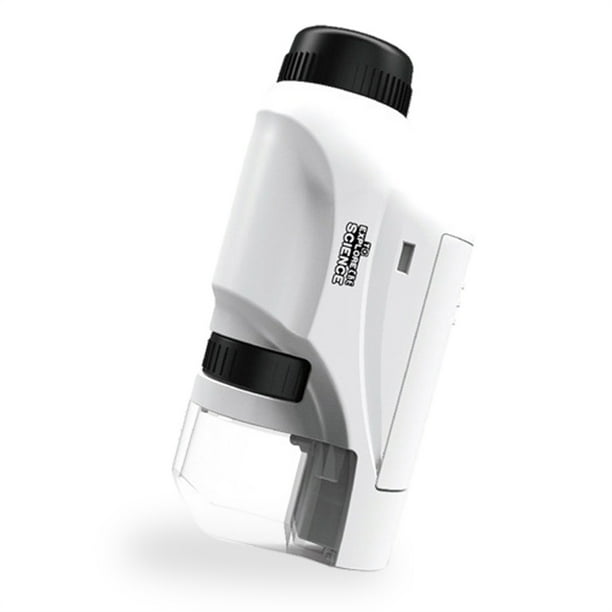 Adolescentes bolsillo lupa 60x-120x niño microscopio zoom zoom lente handheld boys niñas cumpleaños niños ciencia juguete equipo blanco Speravity FN001598-03