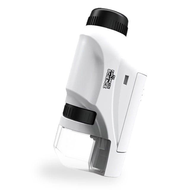 Adolescentes bolsillo lupa 60x-120x niño microscopio zoom zoom lente handheld boys niñas cumpleaños niños ciencia juguete equipo blanco Speravity FN001598-03