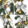 thumbnail image 5 of Garvee 6ft Lighted Christmas Garland, Battery Operated Christmas Garland with 20 LED Lights Silver White Ball, 5 of 6