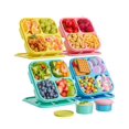 thumbnail image 1 of Set de cajas para snacks Canfanni con 4 compartimentos, apilables y libres de BPA, 1 of 7