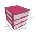 thumbnail image 3 of Cajonera Plastic Trends Escritorio 3 niveles Rosa, 3 of 4