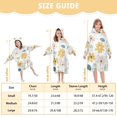 thumbnail image 4 of FORMRS Wearable Blanket Hoodie with Sleeves for Kids Cozy Flannel Sweatshirt, Cute Floral, 4 of 7