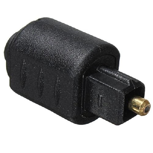 Optical New Black Audio Adapter 3.5mm Female Jack Plug to Digital Toslink Male 