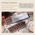 thumbnail image 2 of Juego de sellos de goma con el alfabeto de madera, 27 piezas, letras mayúsculas, 2 of 6