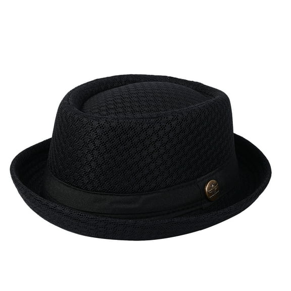 Avaner Summer Mesh Pork Pie Hat 1920S Costume Party Cap for Men Women, Unisex Fedora