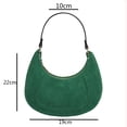 thumbnail image 3 of Bolso de axila para mujer Bolso de mano de media luna con cremallera para dama verde Sywqhk Para Estrenar, 3 of 3