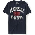 thumbnail image 1 of Aeropostale Mens 1987 New York Painted Graphic Camiseta, Azul, Mediano Aeropostale Camiseta gráfica, 1 of 1