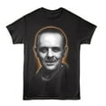 thumbnail image 2 of Silence of the Lambs Hannibal Extreme Close-up Men's T Shirt (Black, AdultM), 2 of 3