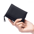 thumbnail image 3 of Portefeuille mini Court en Cuir Véritable pour Femme à Trois Volets, Grande Capacité, Sac à Monnaie Multifonction, Sac de Rangement, 3 of 4